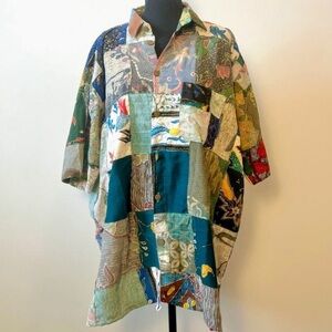 🆕 Jaded Gypsy NY Series Patchwork Button Up NWT